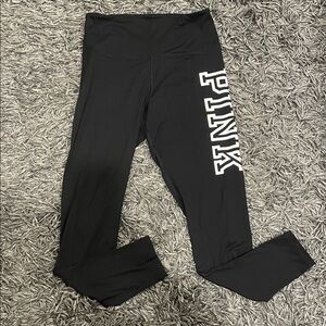 Pink Victoria’s Secret black Leggings size medium